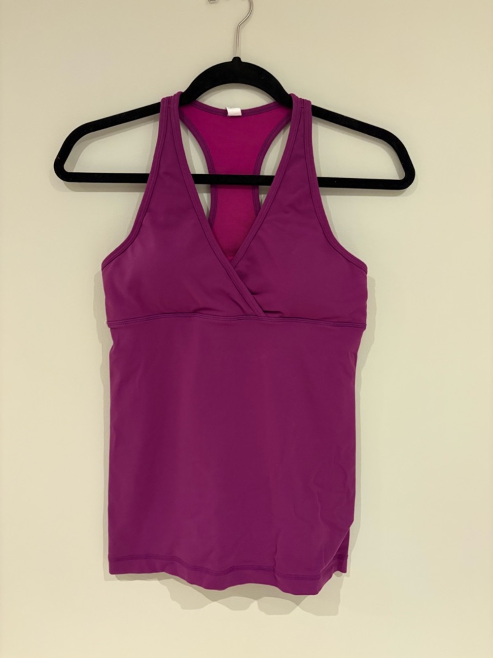 lululemon athletica Magenta Racerback Tank with V-Neck